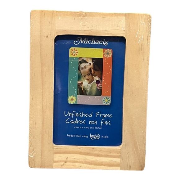 Michaels Set of Three Unfinished Picture Frames for 4" x 6" Photos New - Picture 2 of 7
